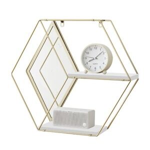 Rustic Farmhouse Hexagonal Floating Shelf